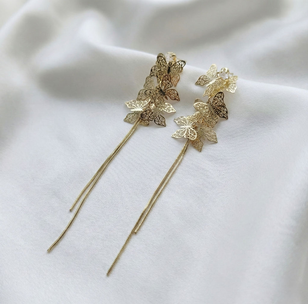 Butterfly Cascade Earrings · Karigaar