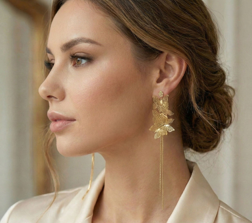 Butterfly Cascade Earrings · Karigaar