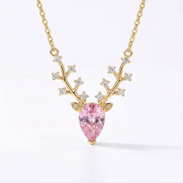 Karigaar Gold Deer Pendant Necklace