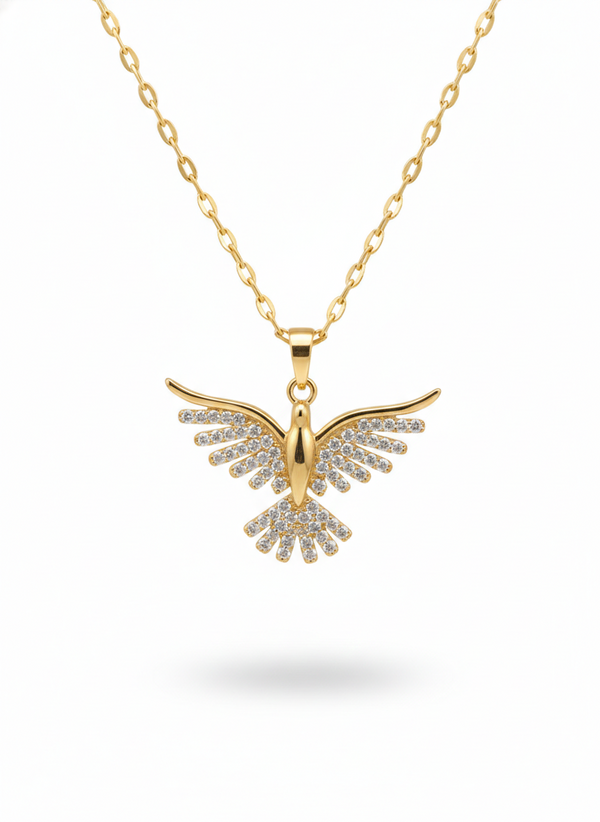 KARIGAAR Celestial Wings Pendant – Graceful Luxury Design
