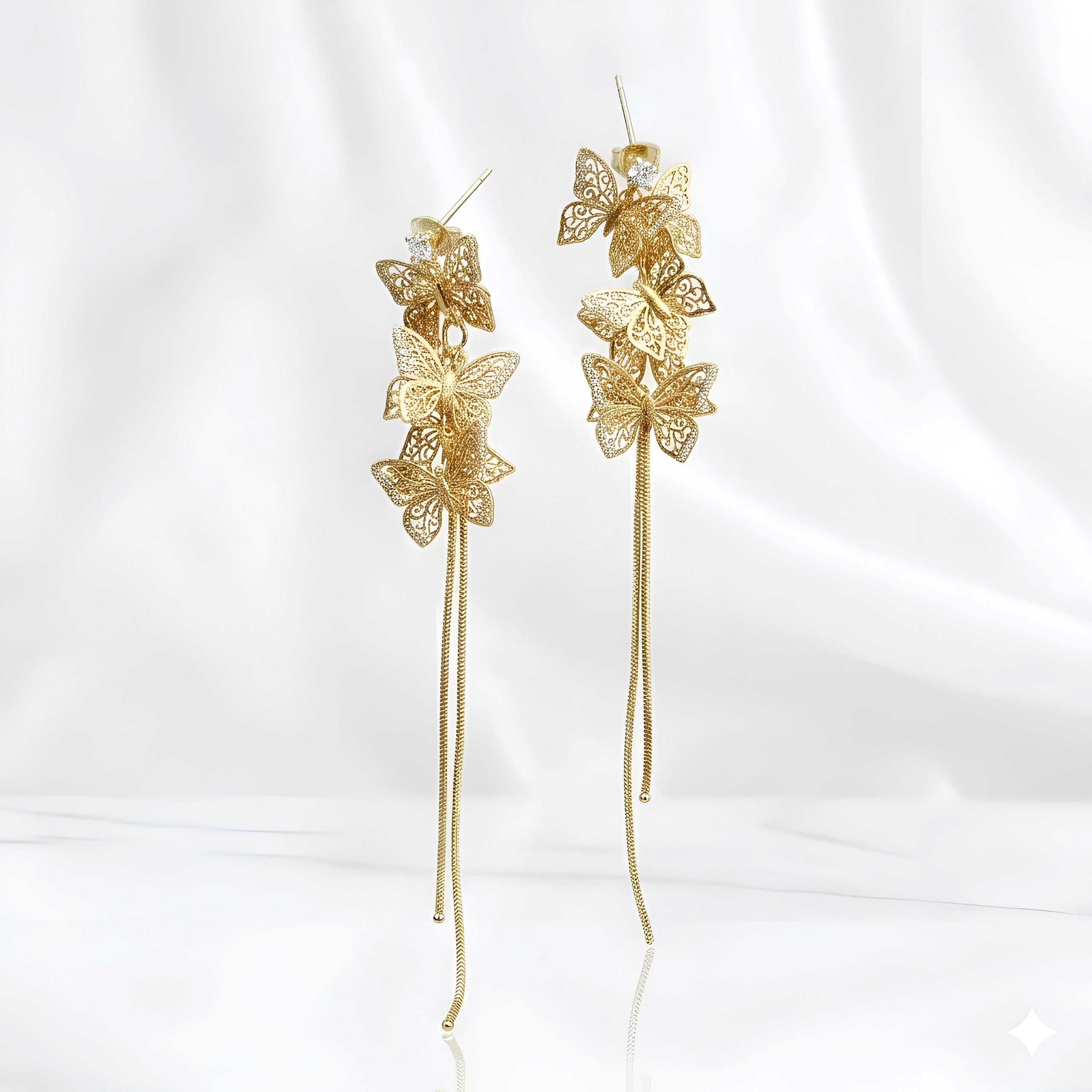 Butterfly Cascade Earrings · Karigaar