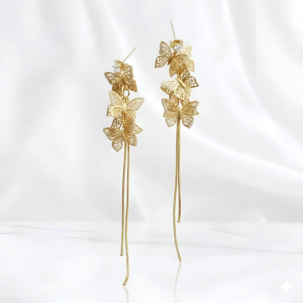 Butterfly Cascade Earrings · Karigaar